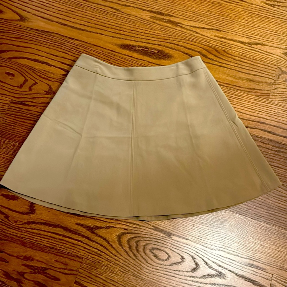Loft camel a line skirt